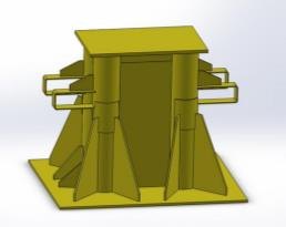 Soporte metálico para equipo